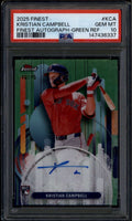 2025 Finest Autographs Green Refractor Kristian Campbell RC Auto 40/75 PSA 10
