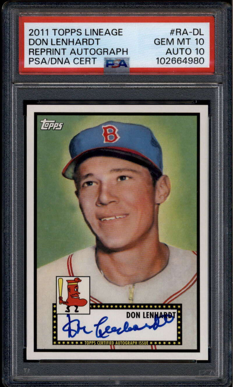 2011 Topps Lineage Autographs DL Don Lenhardt Auto PSA 10 GEM MT PSA/DNA 10