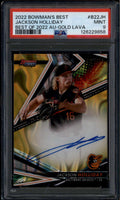 2022 Bowman's Best Gold Lava Refractor Jackson Holliday Rookie RC Auto /75 PSA 9