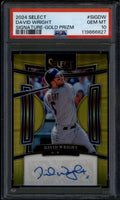 2024 Select Signatures Prizms Gold Refractor David Wright Auto 5/10 PSA 10 GEM