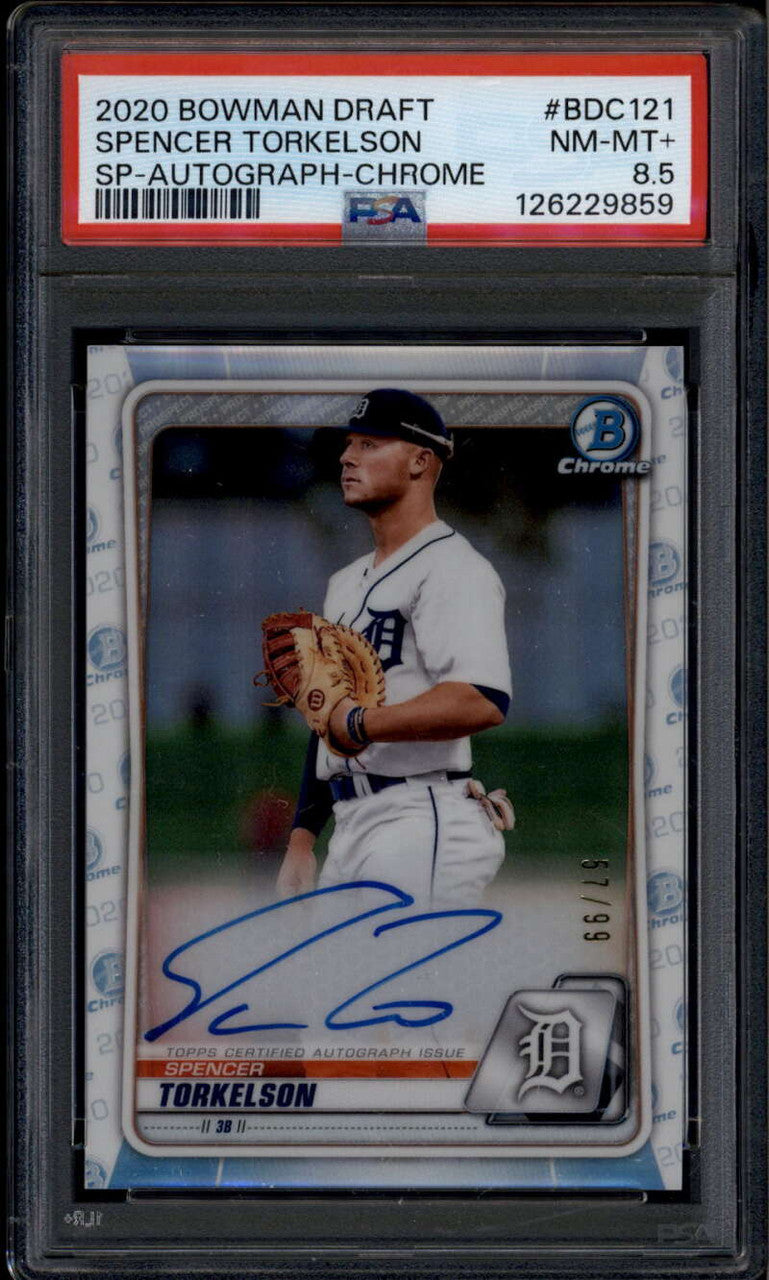 2020 Bowman Chrome Variation Autographs Refractor Torkelson RC Auto /99 PSA 8.5