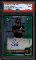 2022 Bowman Chrome Draft Green Refractor Jakob Marsee Rookie RC Auto 71/99 PSA 9