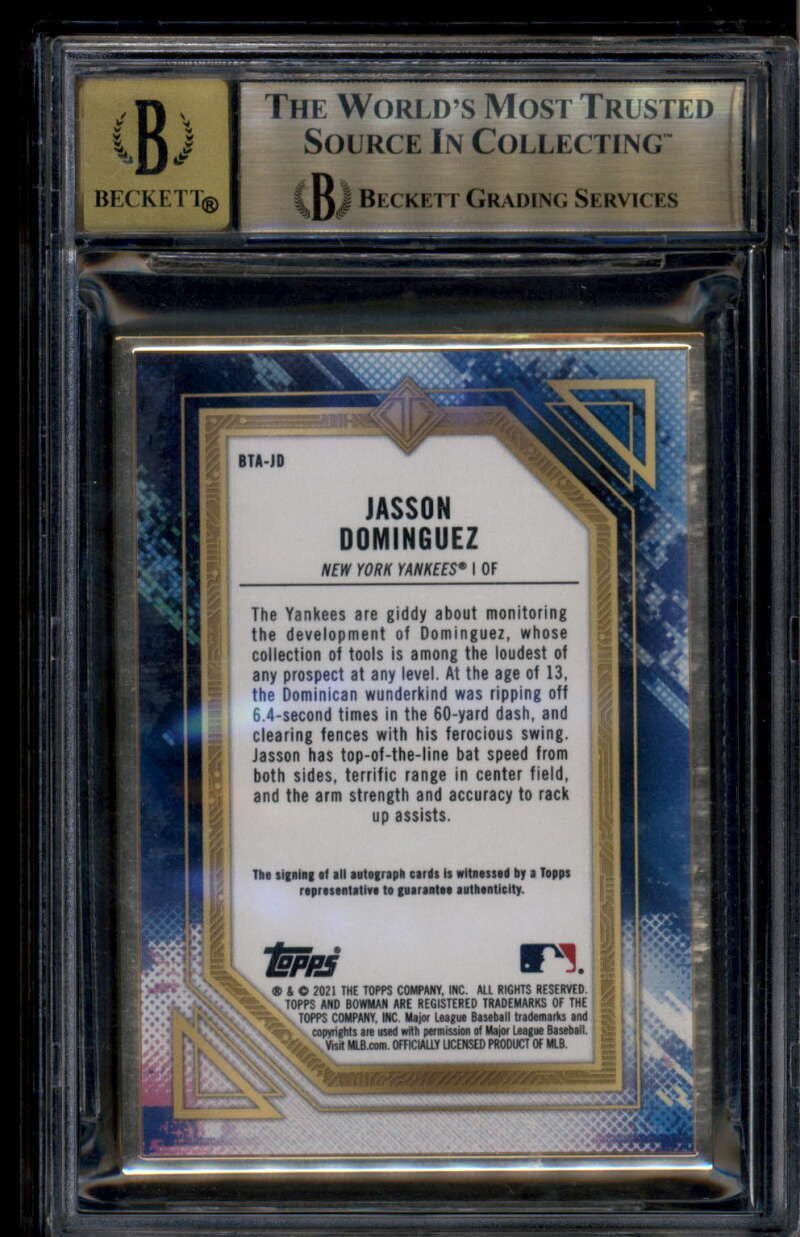2021 Bowman Transcendent Autographs BTAJD Jasson Dominguez RC Auto 18/20 BGS 9.5
