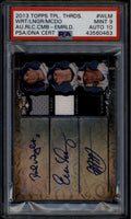 SOLD 185157 2013 Topps Triple Threads Longoria Wright Machado RC Jersey Auto 7/18 PSA 9 10