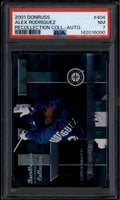 2001 Donruss Recollection Autographs rc1 Alex Rodriguez 97 Hit Auto 5/10 PSA 7