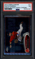 2013 Topps Chrome Buyback Autographs 21 Dustin Pedroia 2012 Auto 8/10 PSA 7 NM