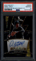 2022 Select Sparks Signatures Black Disco Oneil Cruz Rookie RC Auto 1/1 PSA 10