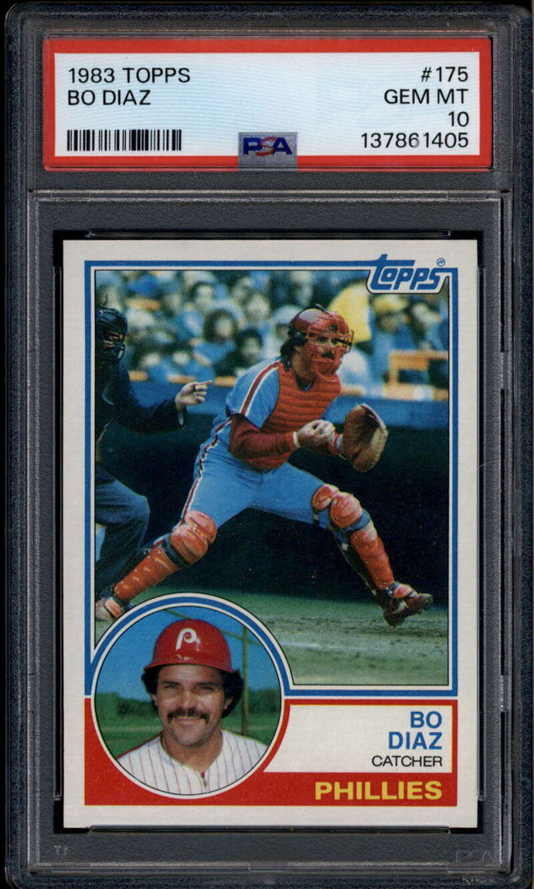 SOLD 185230 1983 Topps 175 Bo Diaz PSA 10 GEM MT