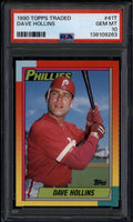 1990 Topps Traded 41t Dave Hollins Rookie RC PSA 10 GEM MT