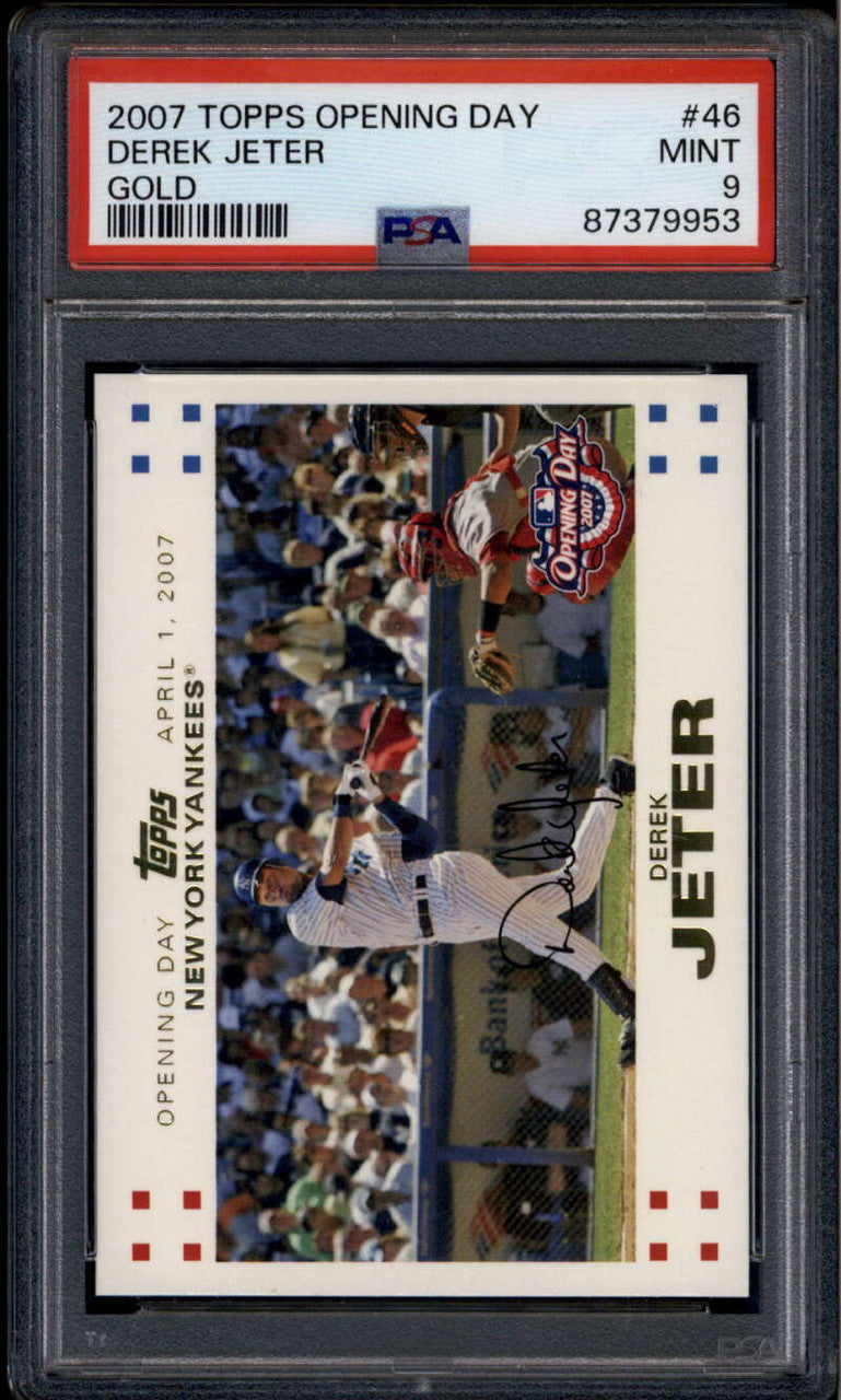 SOLD 185247 2007 Topps Opening Day Gold 46 Derek Jeter 1715/2007 PSA 9 MINT
