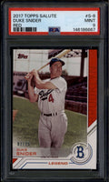 2017 Topps Salute Red s8 Duke Snider 2/25 PSA 9 MINT