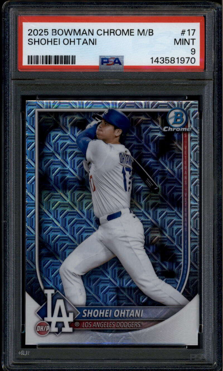 SOLD 185252 2025 Bowman Chrome Mega Box 17 Shohei Ohtani PSA 9 MINT