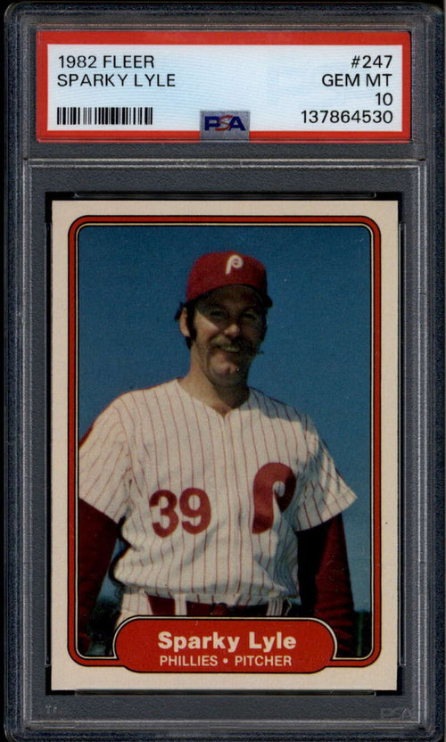 1982 Fleer 247 Sparky Lyle Psa 10 GEM MT