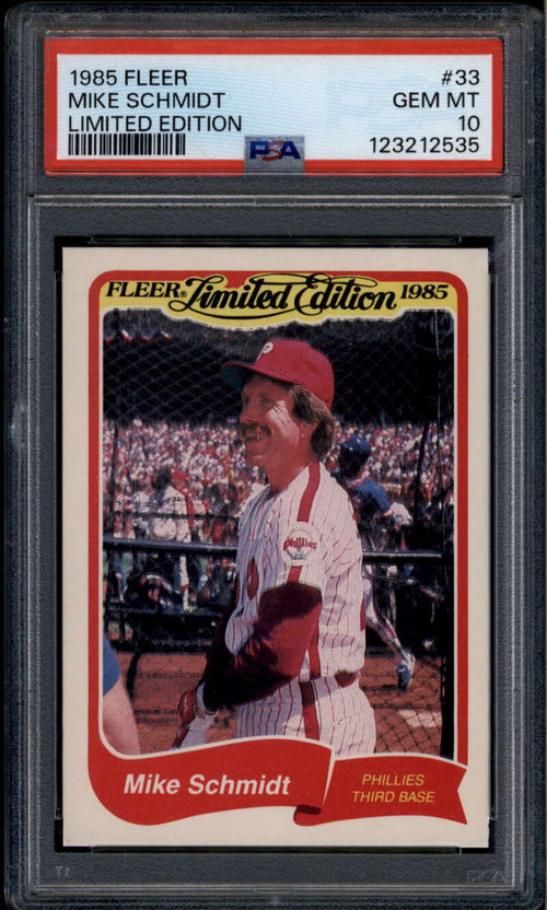 1985 Fleer Limited Edition 33 Mike Schmidt PSA 10 GEM MT