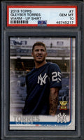 2019 Topps Photo Variations 7 Gleyber Torres Black Warm-Up Shirt SP PSA 10 GEM