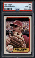 1981 Fleer 10 Greg Luzinski PSA 10 GEM MT