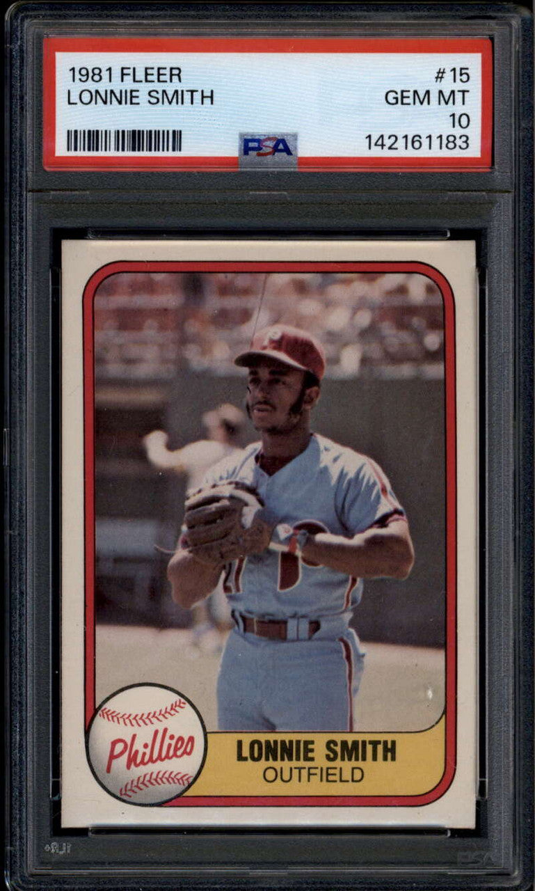 SOLD 185278 1981 Fleer 15 Lonnie Smith PSA 10 GEM MT POP 6