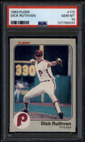 1983 Fleer 172 Dick Ruthven PSA 10 GEM MT POP 7