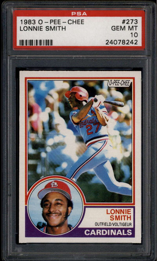 1983 O-Pee-Chee 273 Lonnie Smith PSA 10 GEM MT POP 9