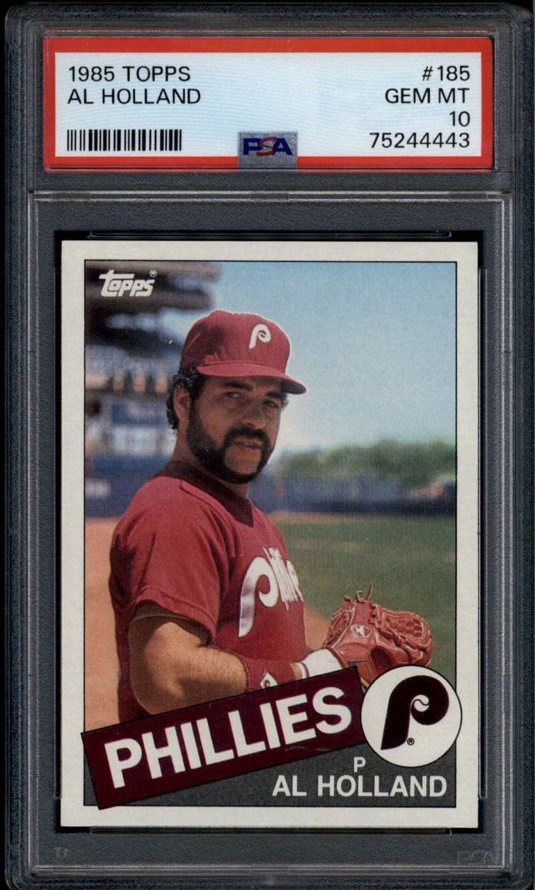 SOLD 185285 1985 Topps 185 Al Holland PSA 10 GEM MT