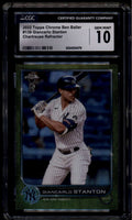 2022 Topps Chrome Ben Baller Chartreuse Refractor Giancarlo Stanton 3/15 CGC 10