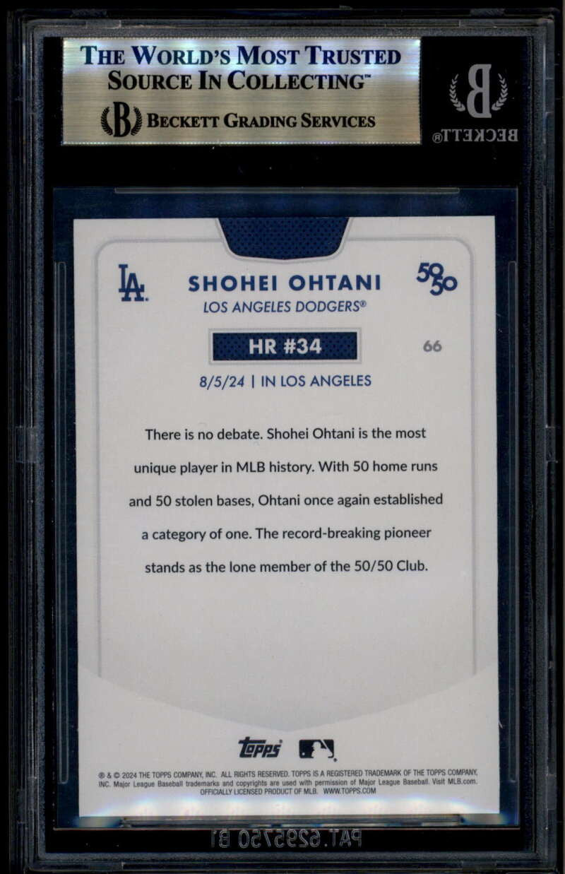 2024 Topps 50/50 Ohtani 66 Shohei Ohtani BGS 9.5 GEM MINT