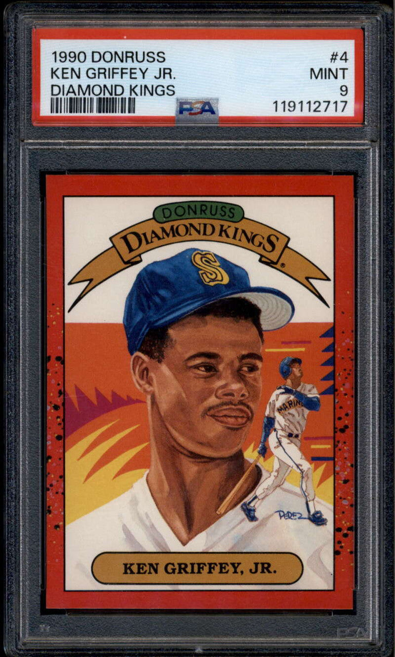 SOLD 185300 1990 Donruss 4 Ken Griffey Jr. DK Diamond Kings PSA 9 MINT