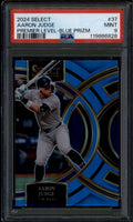 2024 Select Premier Level Prizms Blue Refractor 37 Aaron Judge 103/199 PSA 9