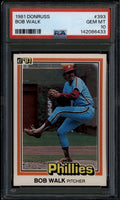 SOLD 185306 1981 Donruss 393 Bob Walk PSA 10 GEM MT