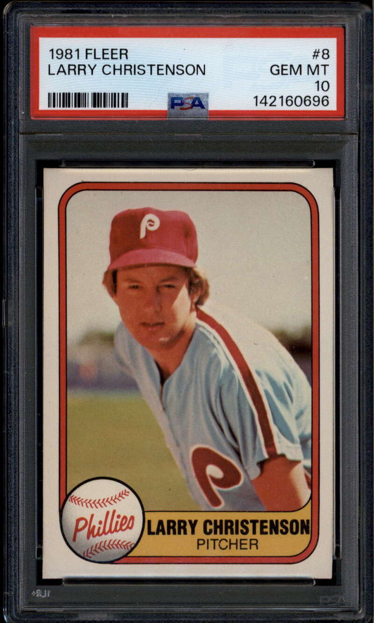 SOLD 185307 1981 Fleer 8 Larry Christenson PSA 10 GEM MT