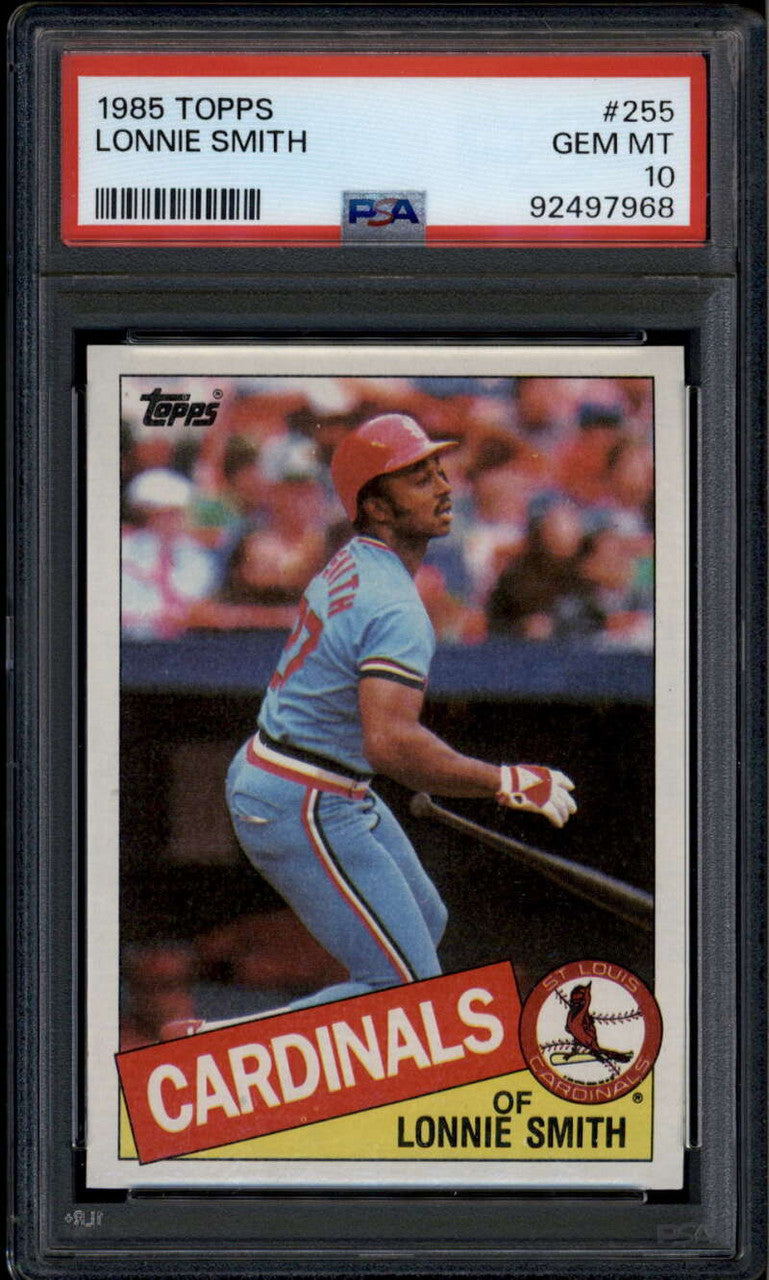 SOLD 185312 1985 Topps 255 Lonnie Smith PSA 10 GEM MT