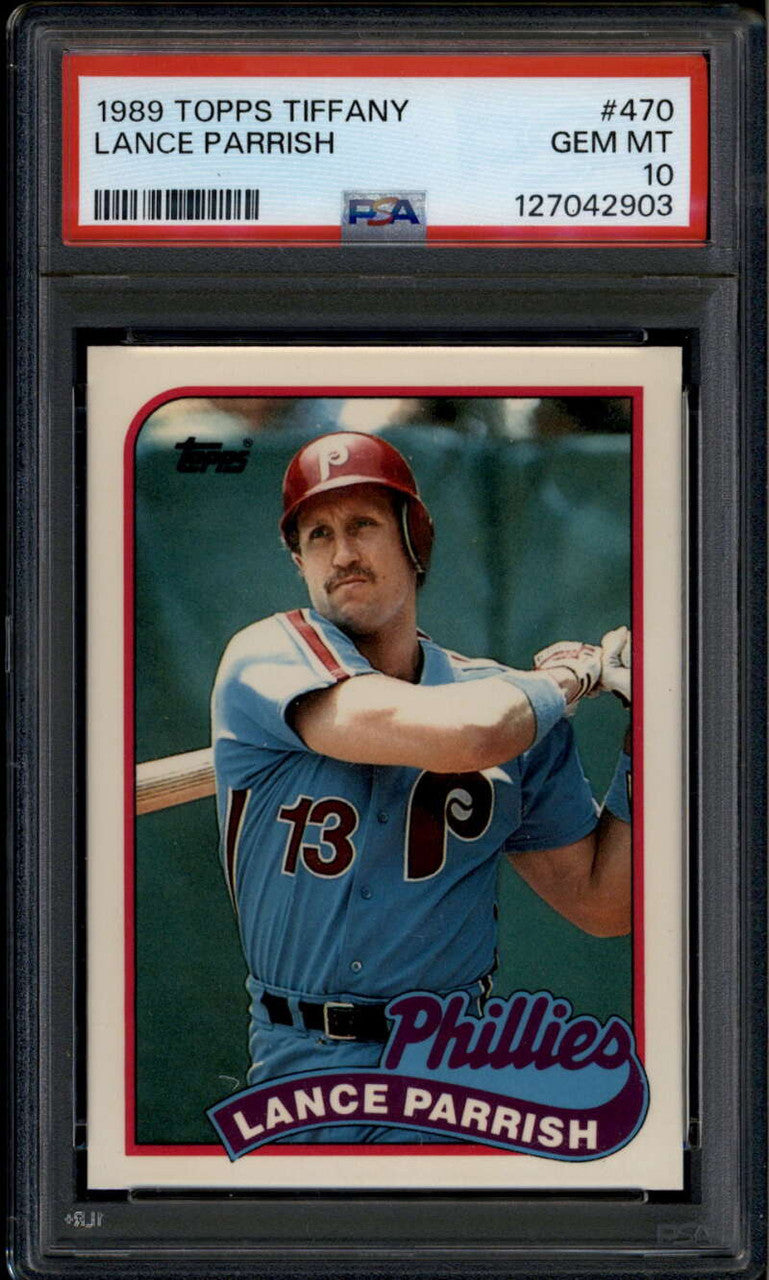 1989 Topps Tiffany 470 Lance Parrish PSA 10 GEM MT POP 3
