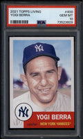 SOLD 185316 2021 Topps Living 400 Yogi Berra /4440 PSA 10 GEM MT