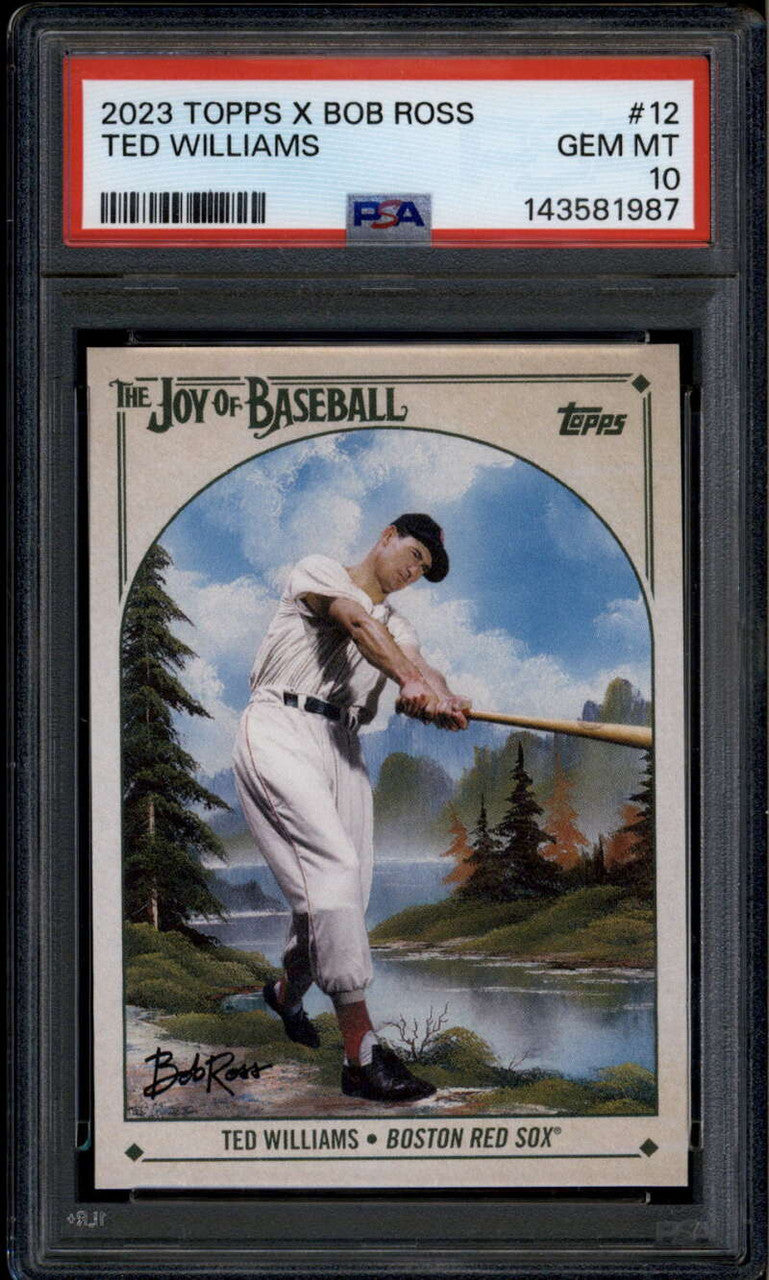 SOLD 185317 2023 Topps X Bob Ross The Joy of Baseball 12 Ted Williams PSA 10 GEM MT