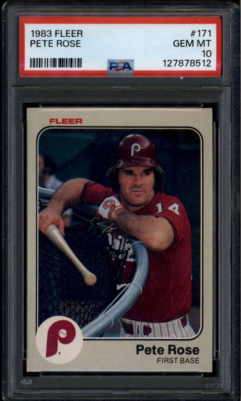 SOLD 185329 1983 Fleer 171 Pete Rose PSA 10 GEM MT