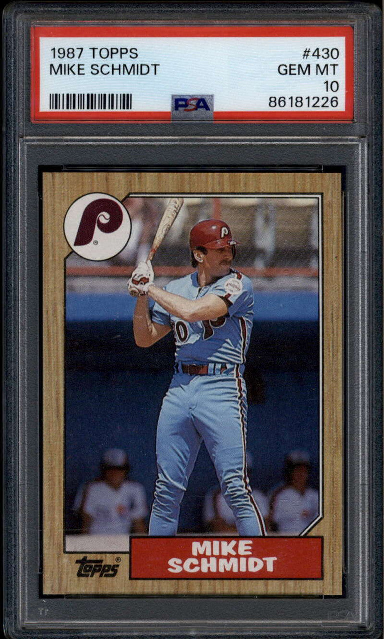 1987 Topps 430 Mike Schmidt PSA 10 GEM MT
