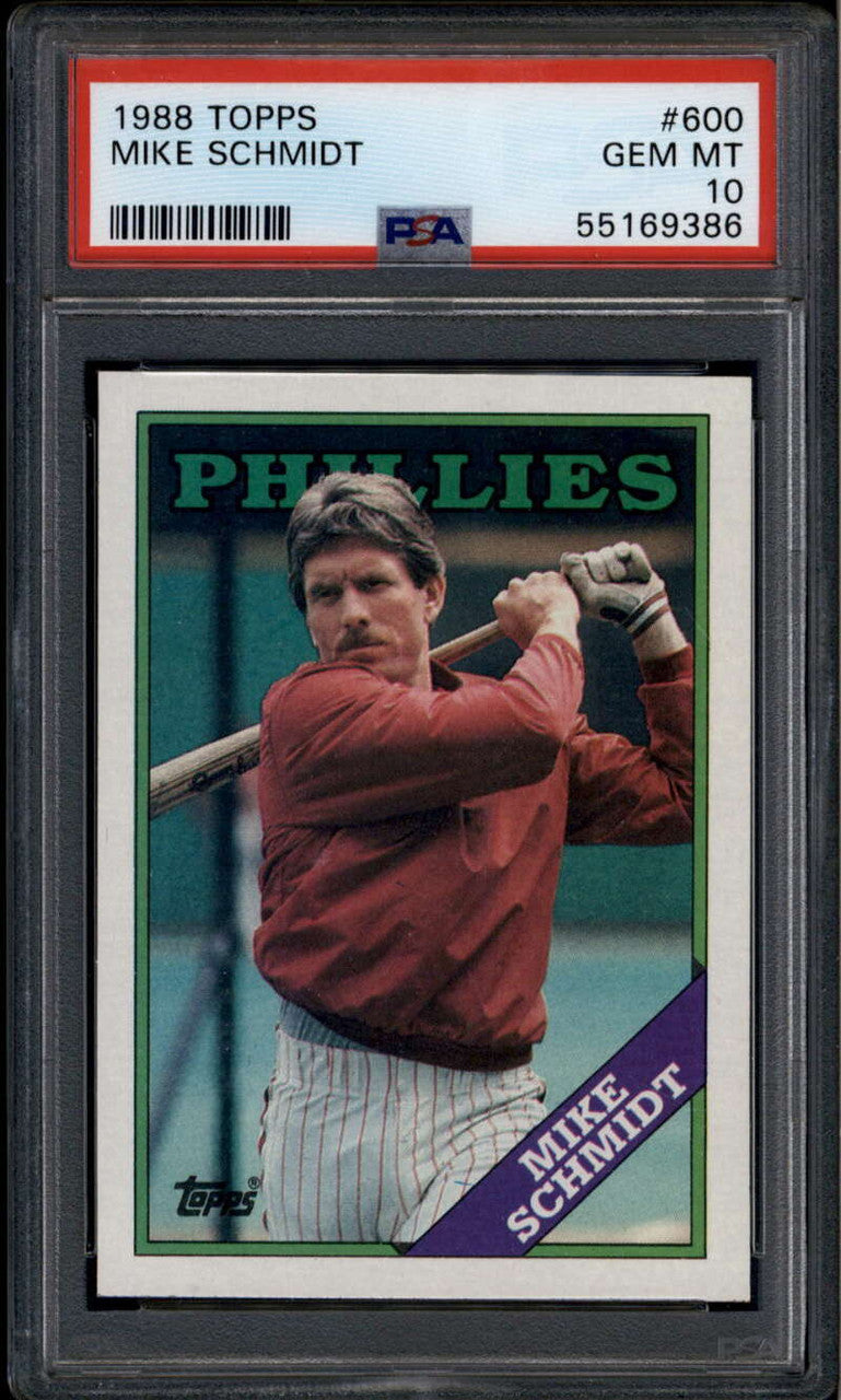 1988 Topps 600 Mike Schmidt PSA 10 GEM MT