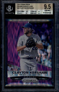 2015 Panini Prizm Prizms Purple Flash Refractor 46 Clayton Kershaw 9/99 BGS 9.5