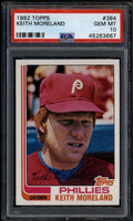 SOLD 185351 1982 Topps 384 Keith Moreland PSA 10 GEM MT POP 6