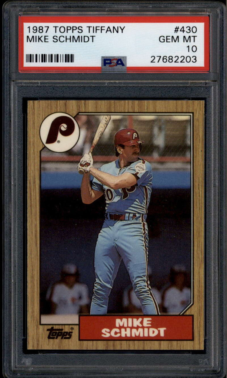 SOLD 185353 1987 Topps Tiffany 430 Mike Schmidt PSA 10 GEM MT