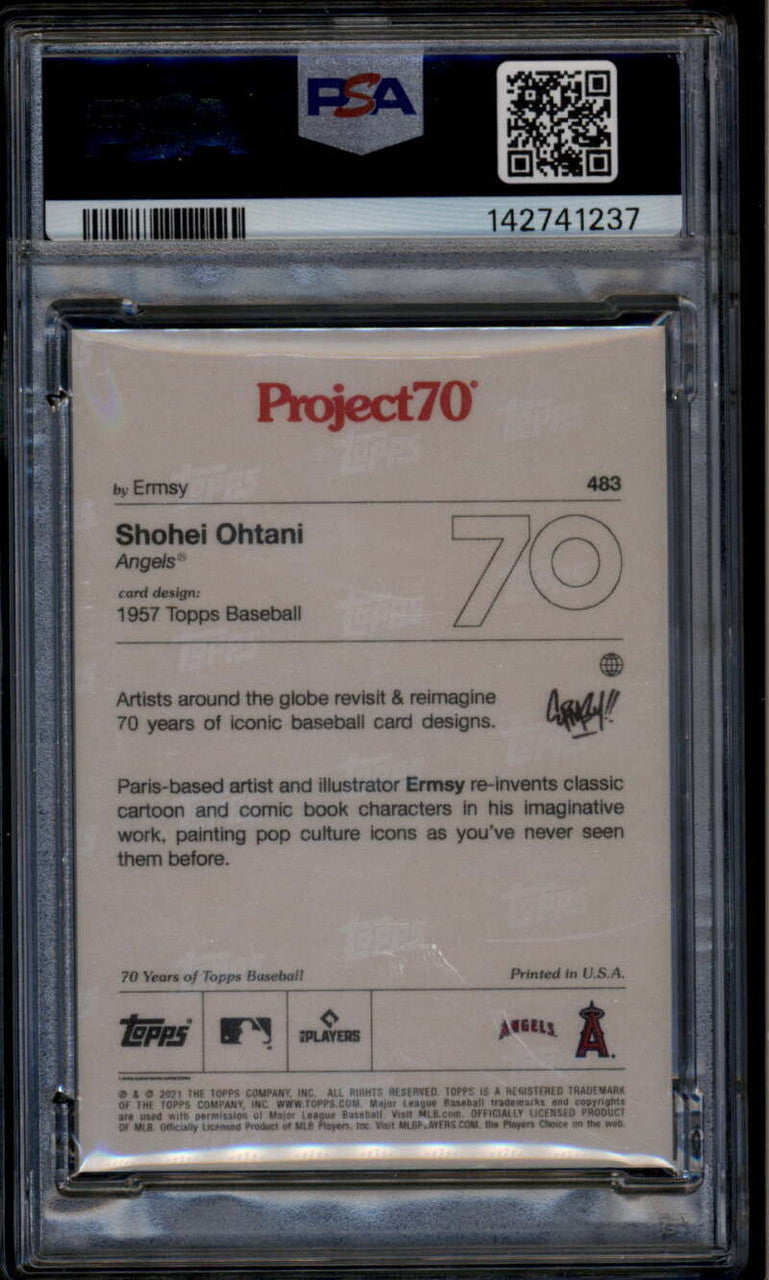 2021 Topps Project70 483 Shohei Ohtani Ermsy /8604 PSA 8 NM-MT