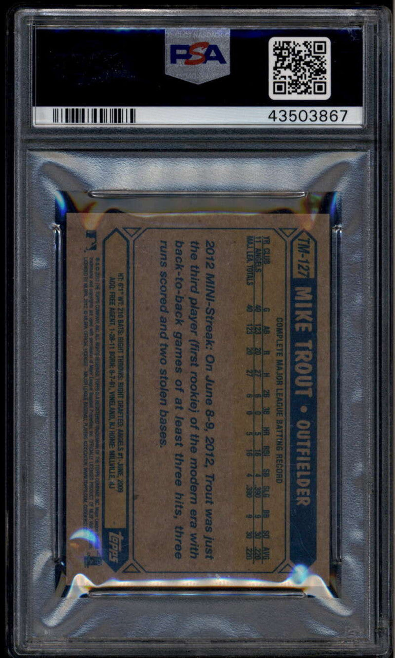 SOLD 185375 2012 Topps 1987 Topps Minis tm127 Mike Trout PSA 10 GEM MT