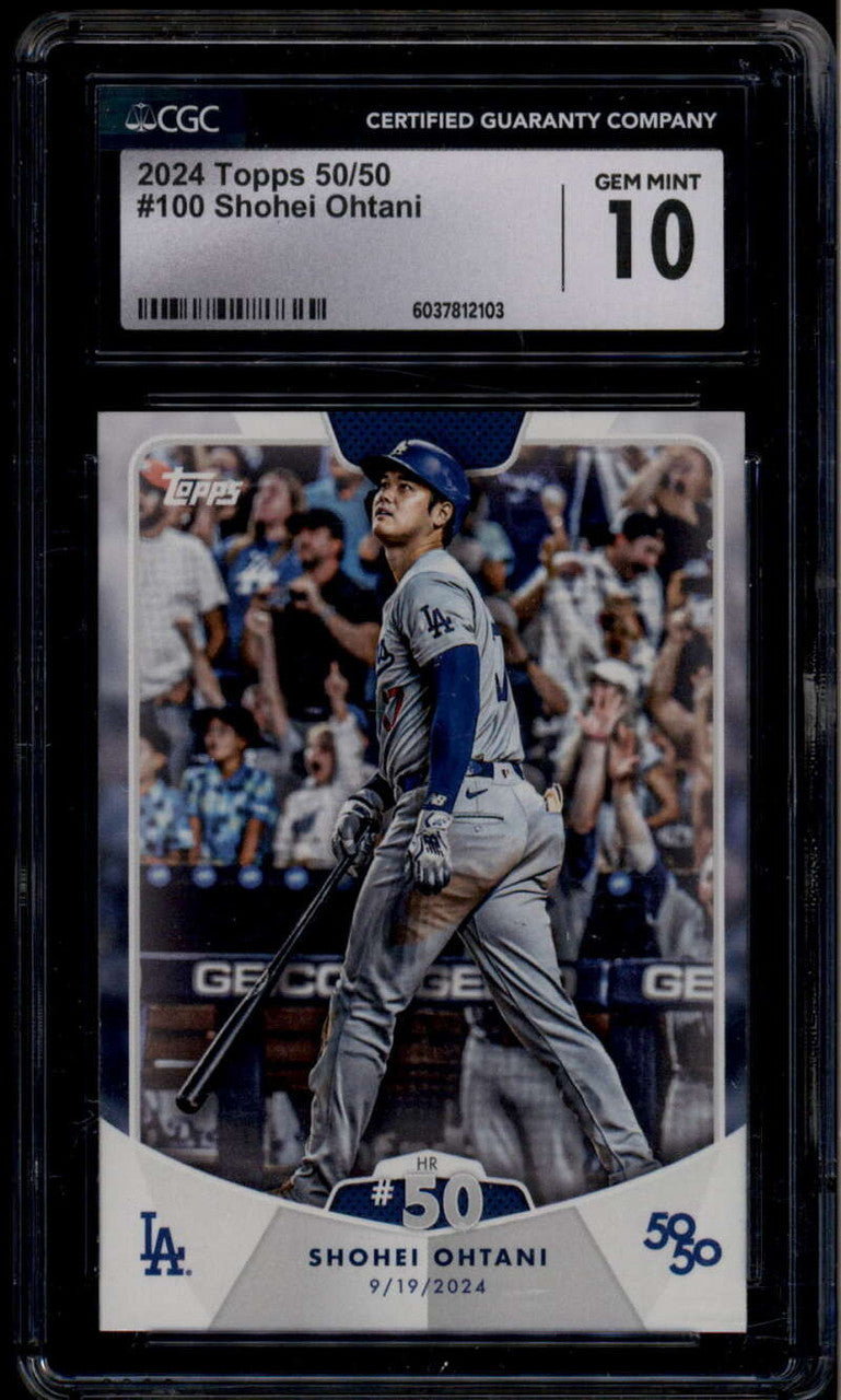 SOLD 185376 2024 Topps 50/50 Ohtani 100 Shohei Ohtani CGC 10 GEM MINT