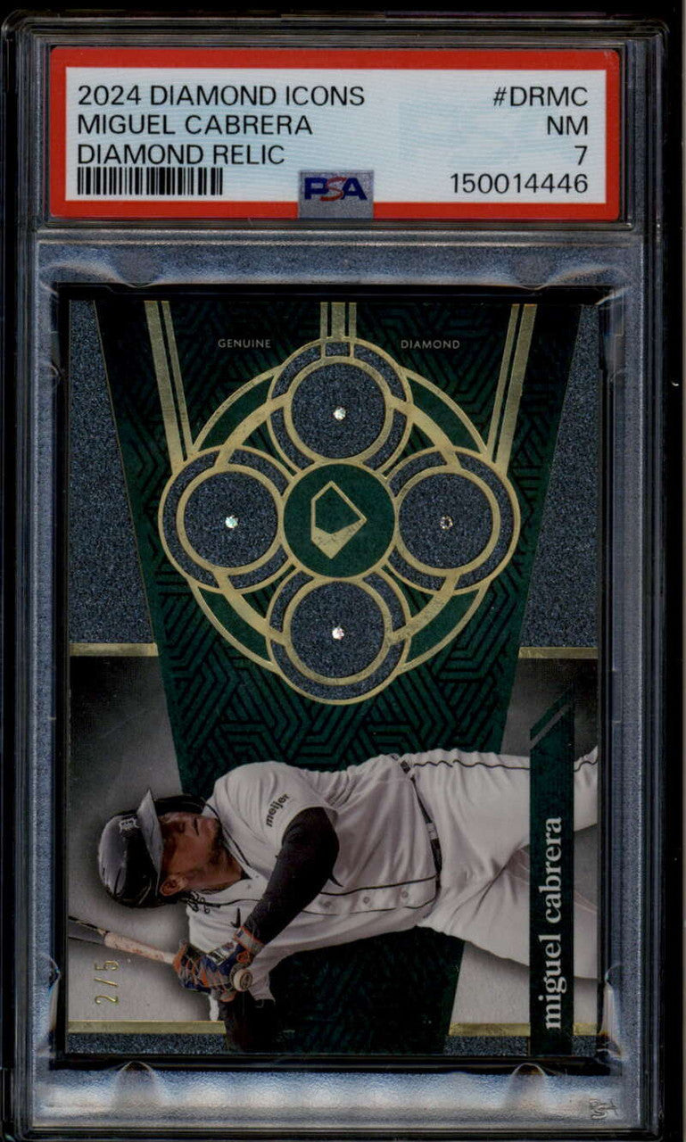 2024 Topps Diamond Icons Diamond Relics DRMC Miguel Cabrera Diamonds 2/5 PSA 7 