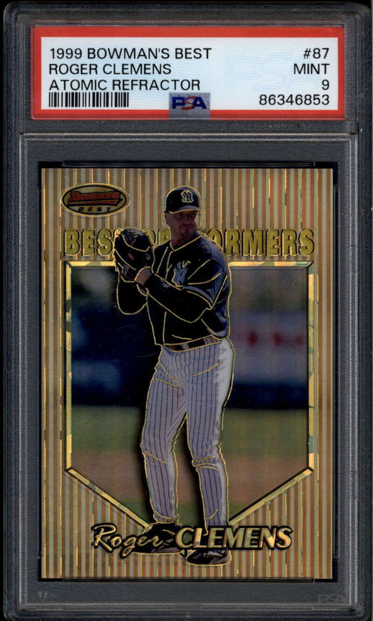 1999 Bowman's Best Atomic Refractor 87 Roger Clemens BP 96/100 Performers PSA 9