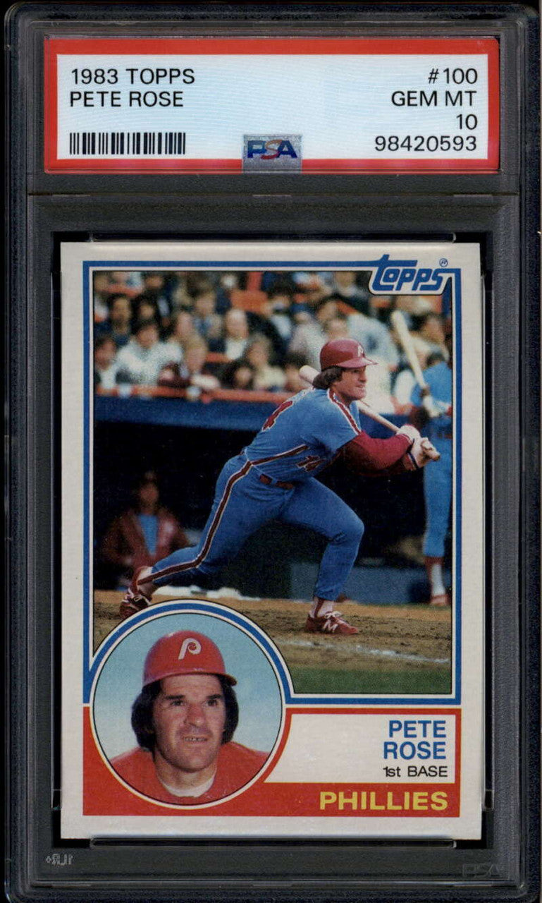 SOLD 185382 1983 Topps 100 Pete Rose PSA 10 GEM MT