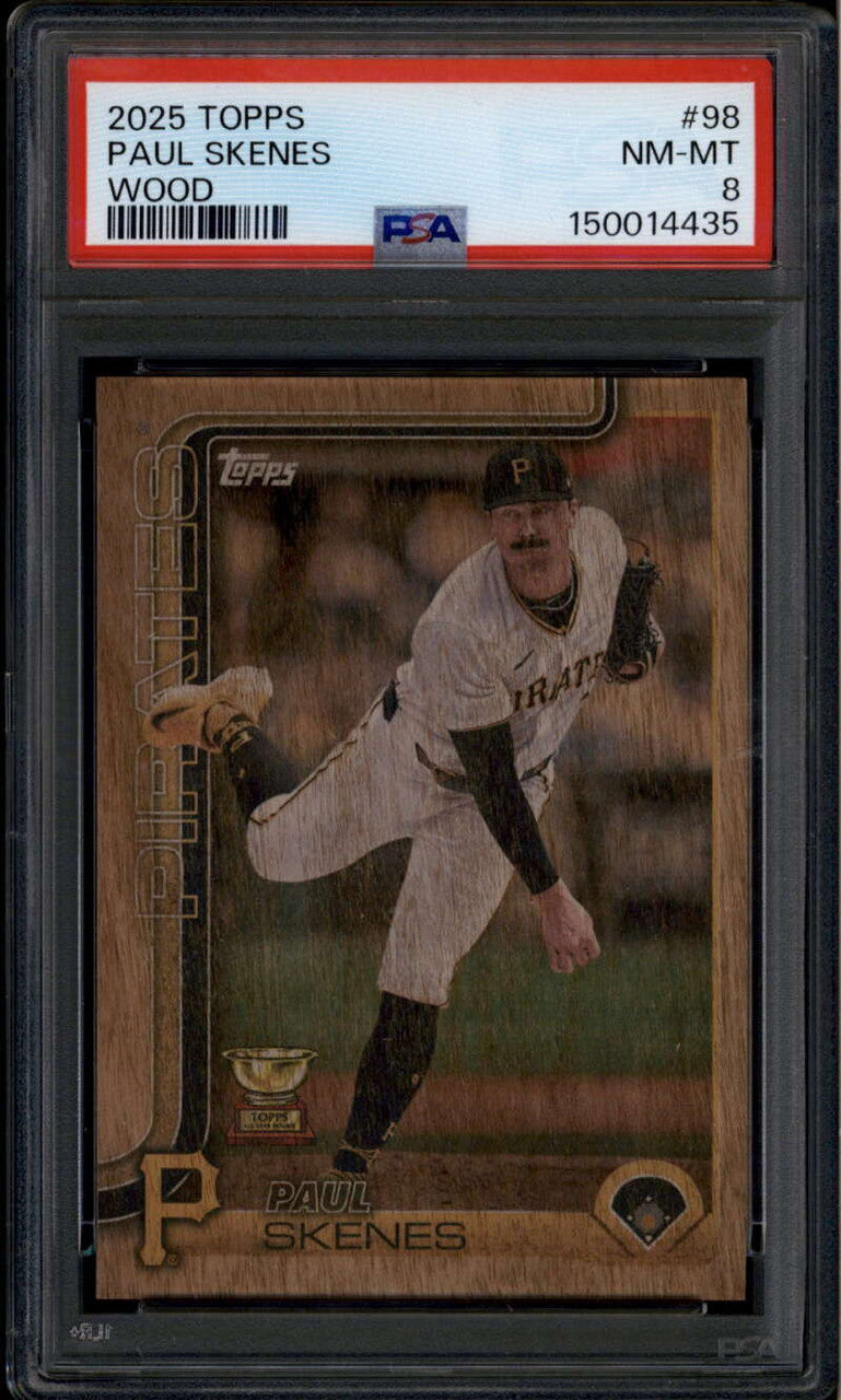 2025 Topps Wood 98 Paul Skenes 20/25 PSA 8 NM-MT