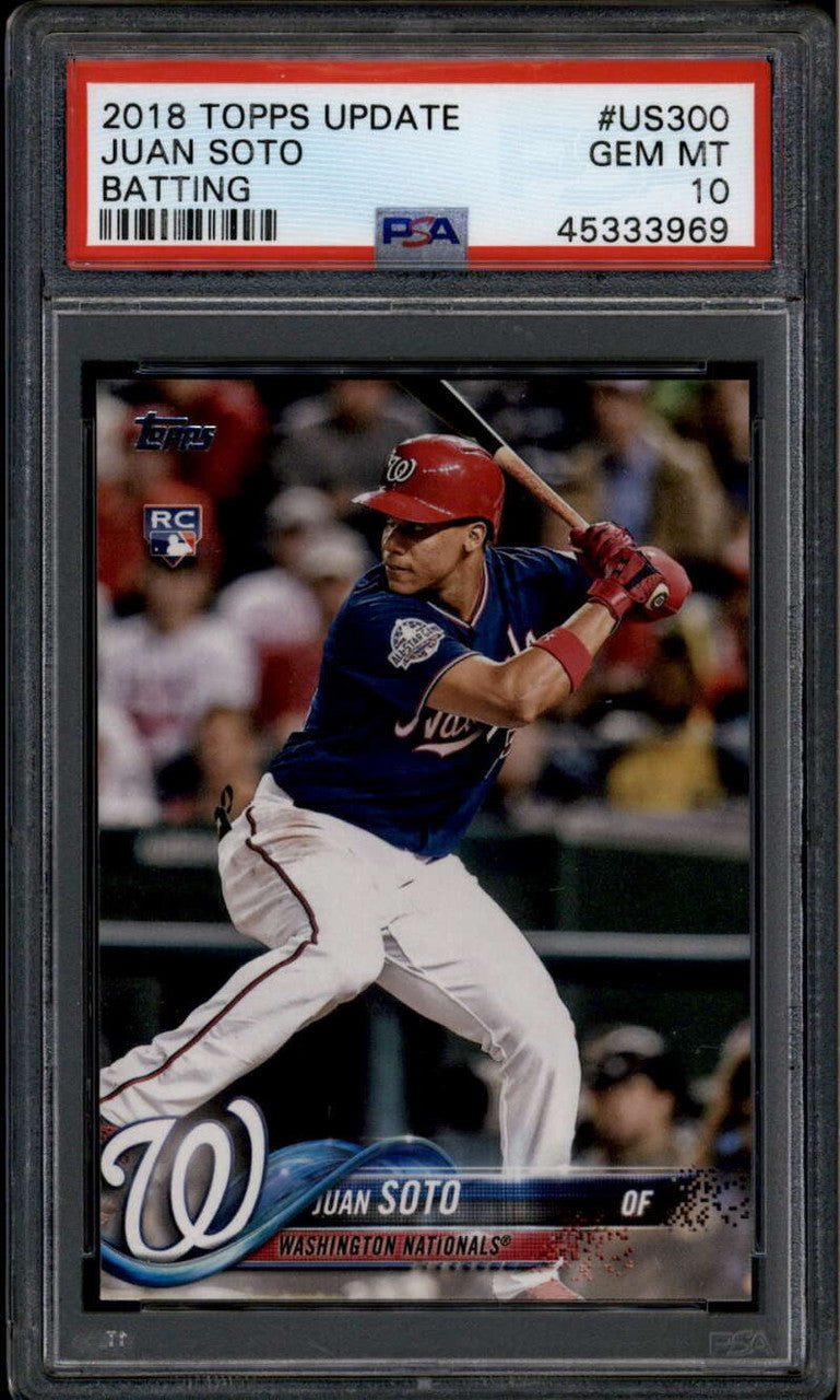 SOLD 185411 2018 Topps Update us300 Juan Soto Batting Rookie RC PSA 10 GEM MT 45333969