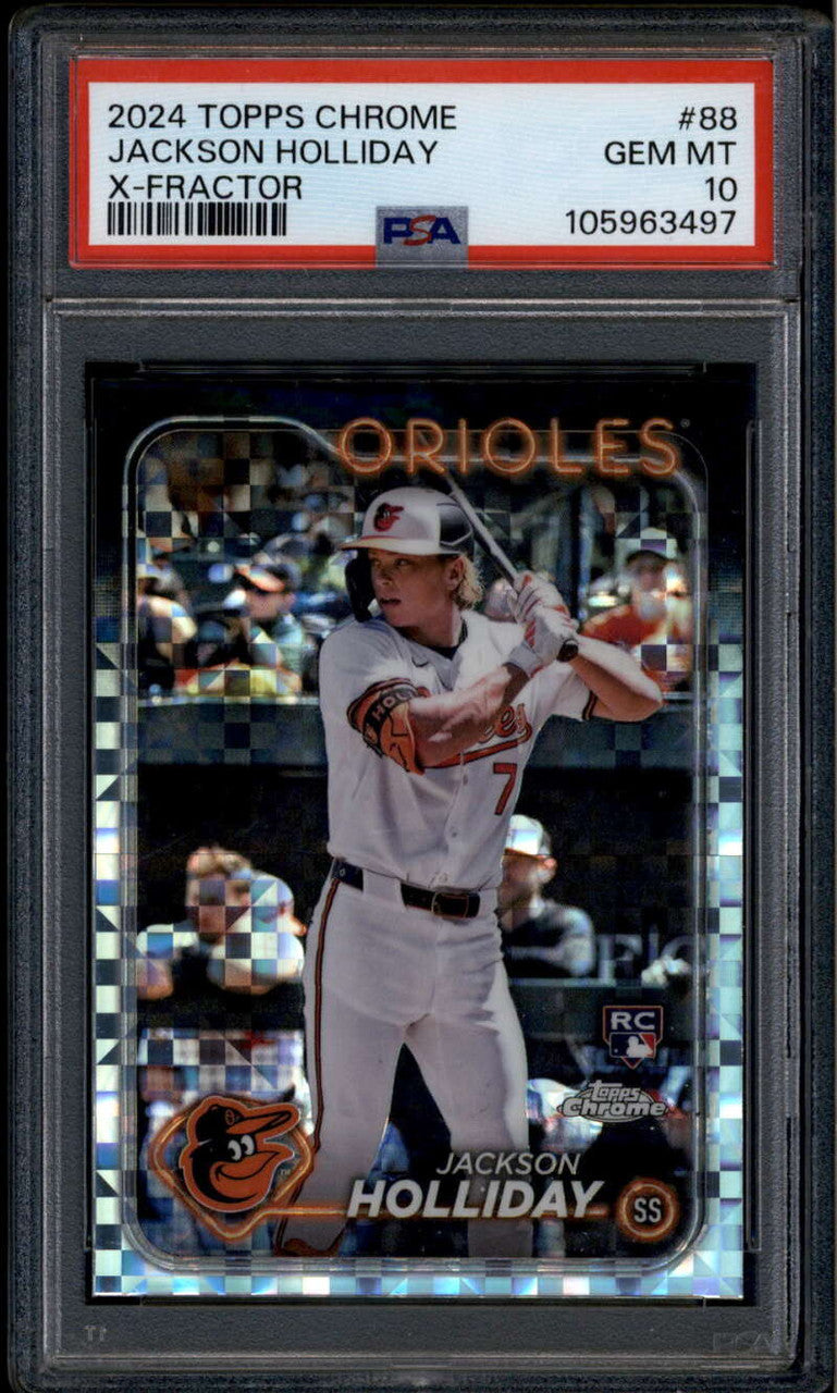 SOLD 185416 2024 Topps Chrome X-Fractor 88 Jackson Holliday PSA 10 GEM MT