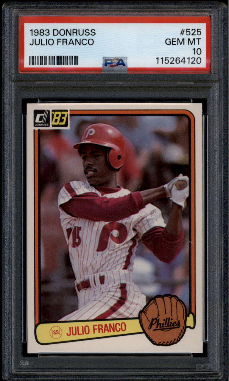 1983 Donruss 525 Julio Franco Rookie RC PSA 10 GEM MT